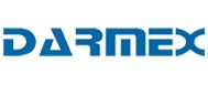 Das darmex-logo ist blau und weiß auf weißem hintergrund.