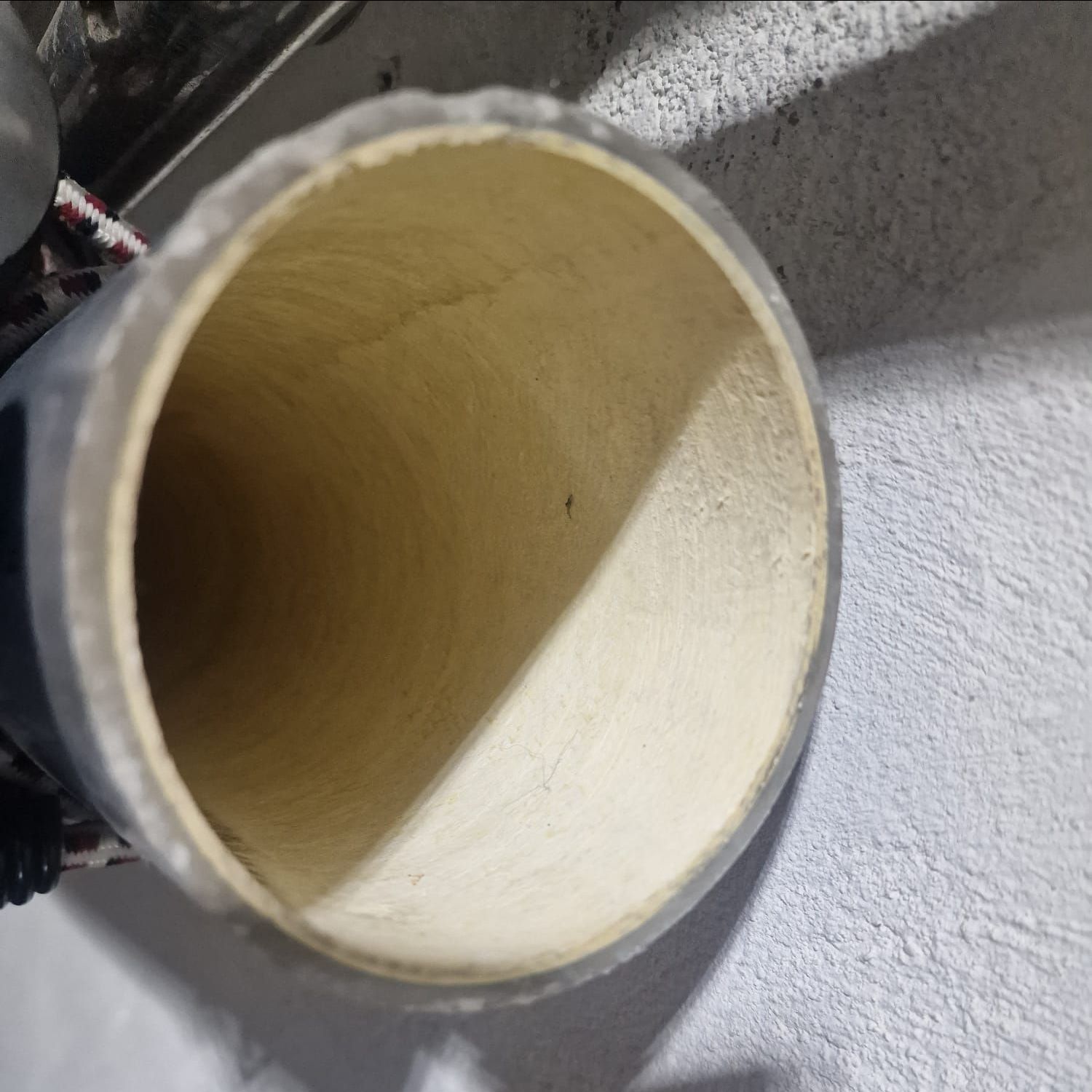  Vue de l'intérieur d'une canalisation chemisée