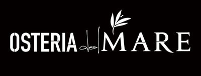 Un logotipo en blanco y negro para Osteria Mare