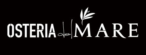 Un logotipo en blanco y negro para Osteria Mare