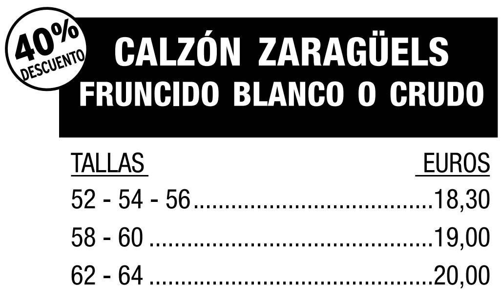 Lista de precios de pantalones 