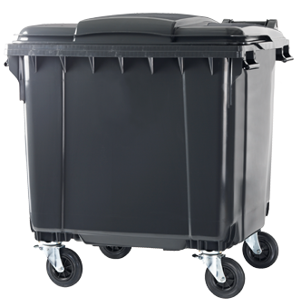 Plastkar 1000 ltr grátt