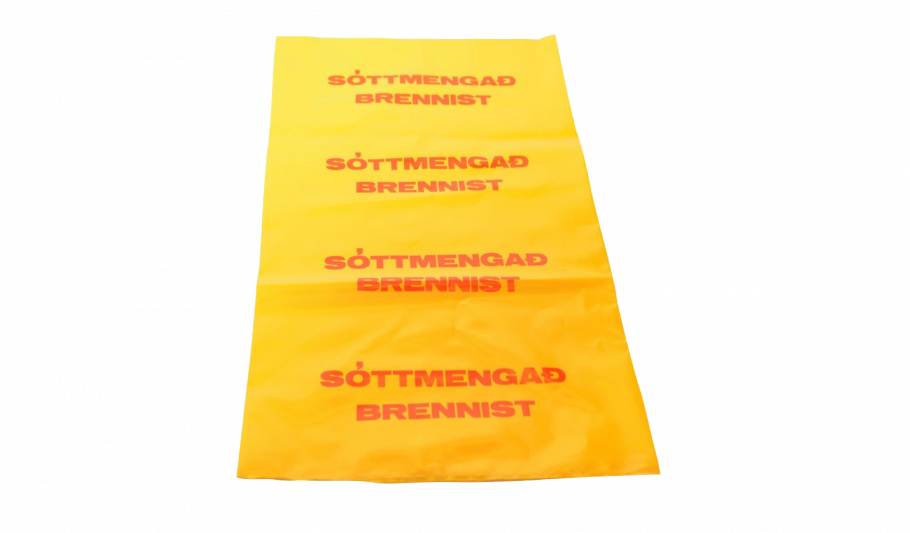 Stórir pokar fyrir sóttmengað