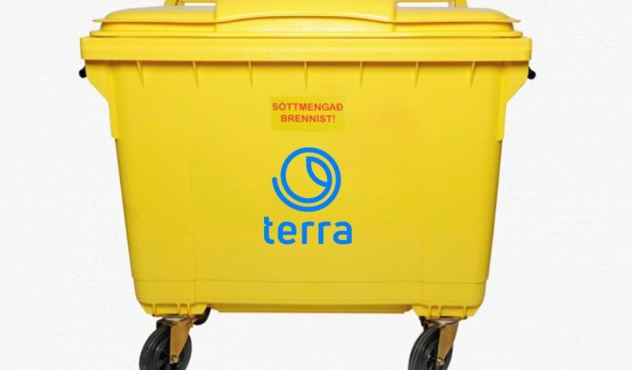 Hjólakar undir sóttmengaðan úrgang 660 ltr