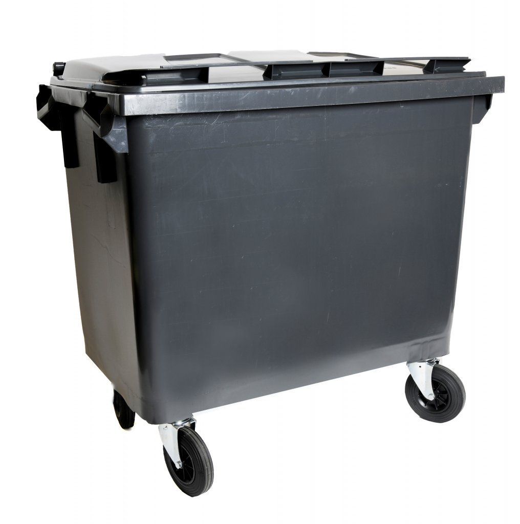 Plastkar 660 ltr grátt