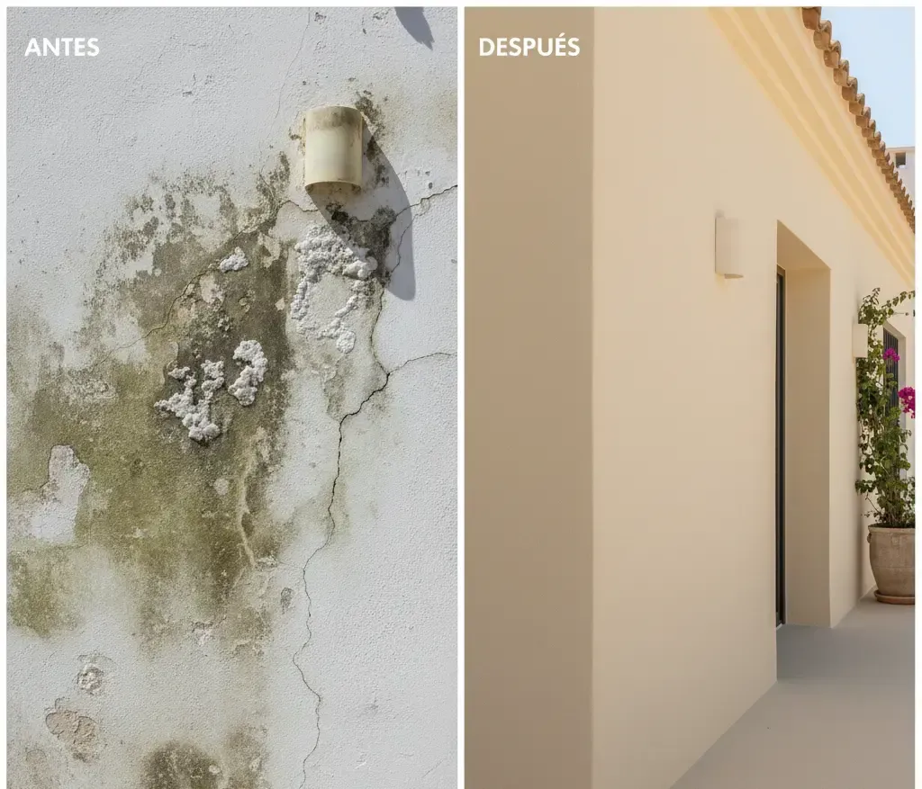 Protección de muros contra el salitre y la humedad marina en la costa de Castellón.