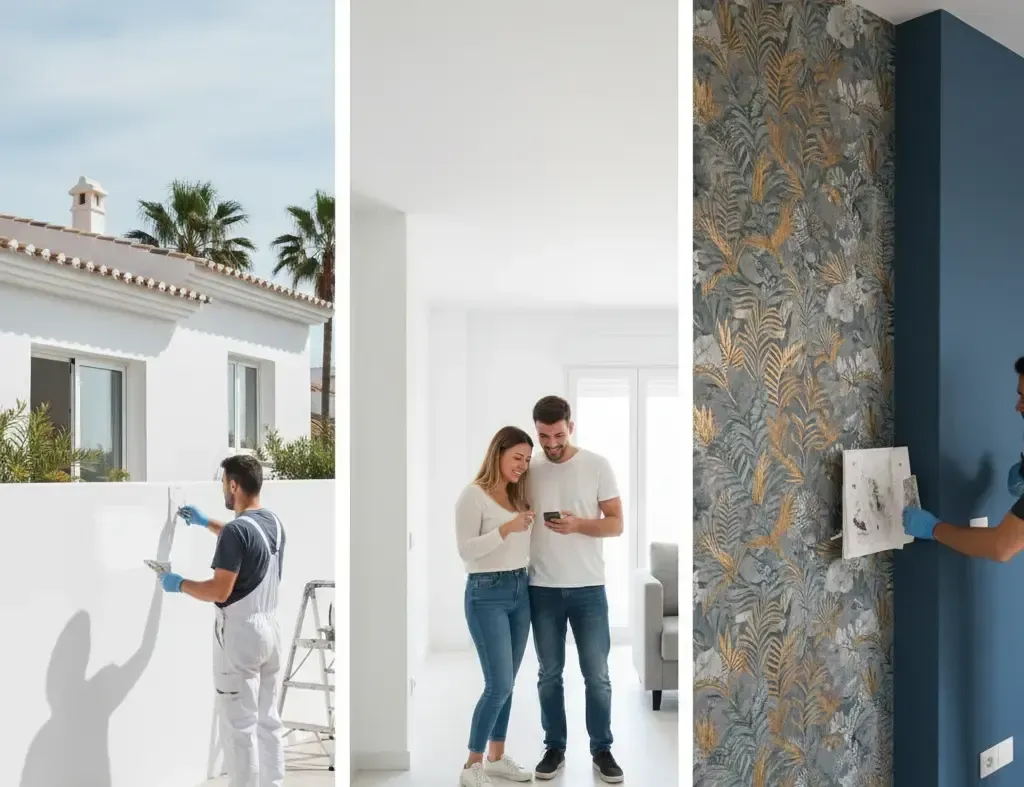 Equipo de pintores profesionales trabajando en Castellón