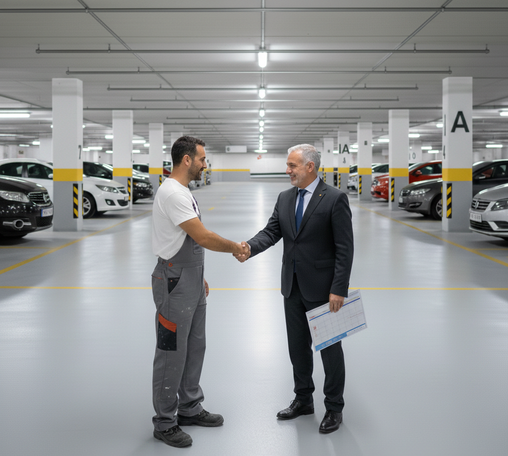 El cliente felicita al pintor por cumplir el plazo acordado