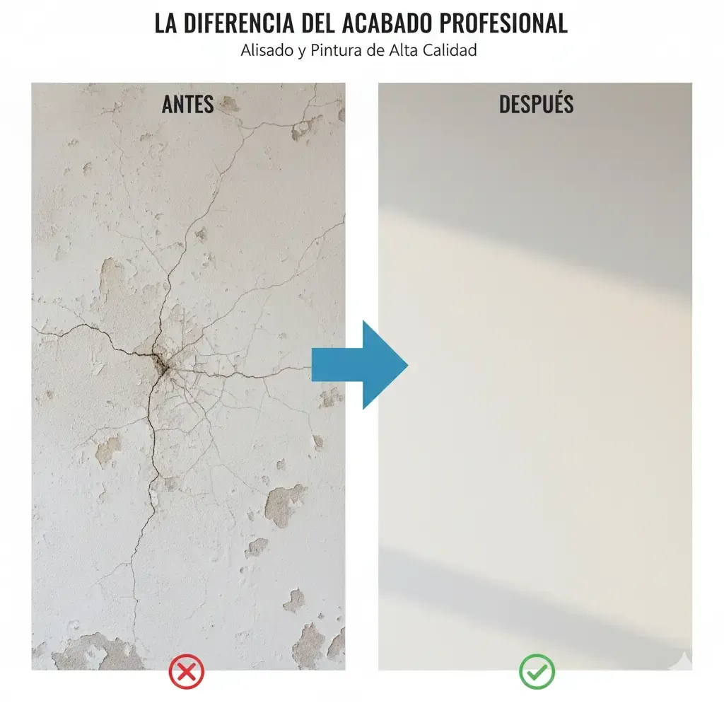 Diferencia entre alisado profesional y pintura básica.