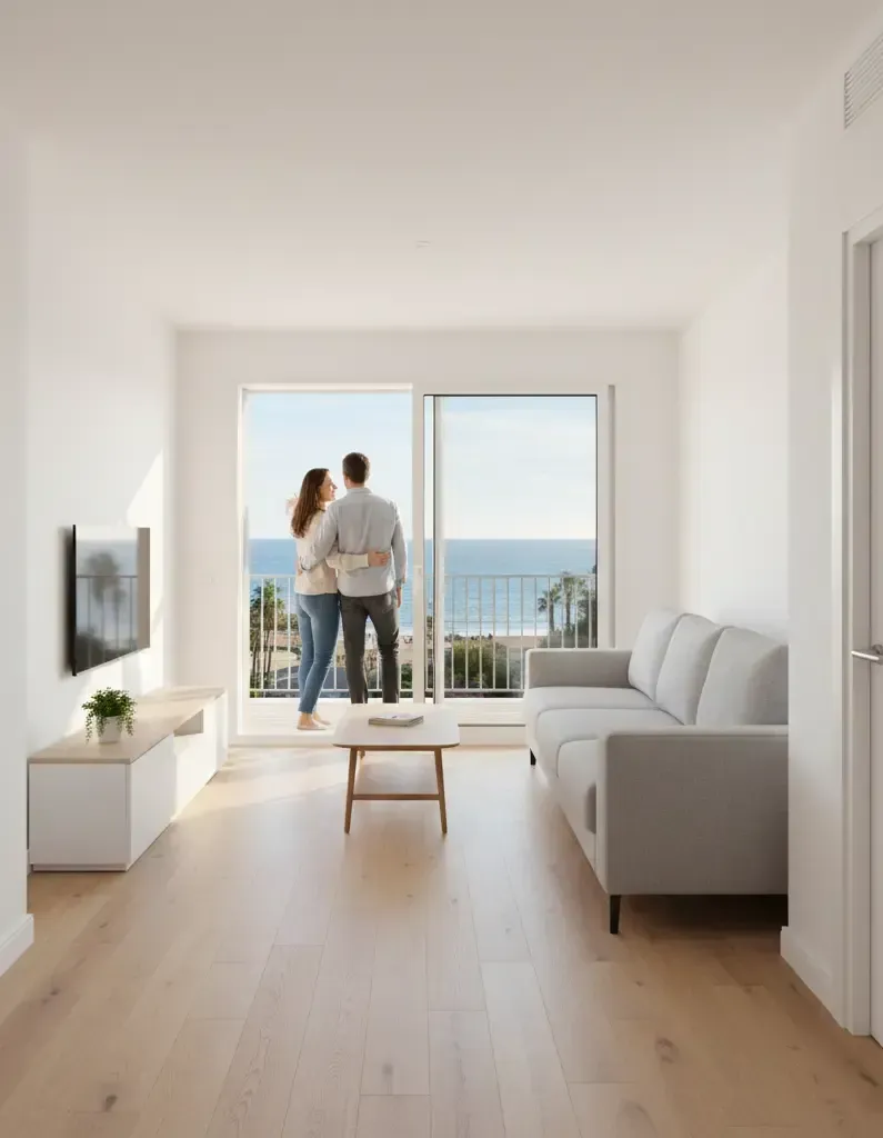 Disfruta tu apartamento renovado en Vinaròs con vistas al mar.