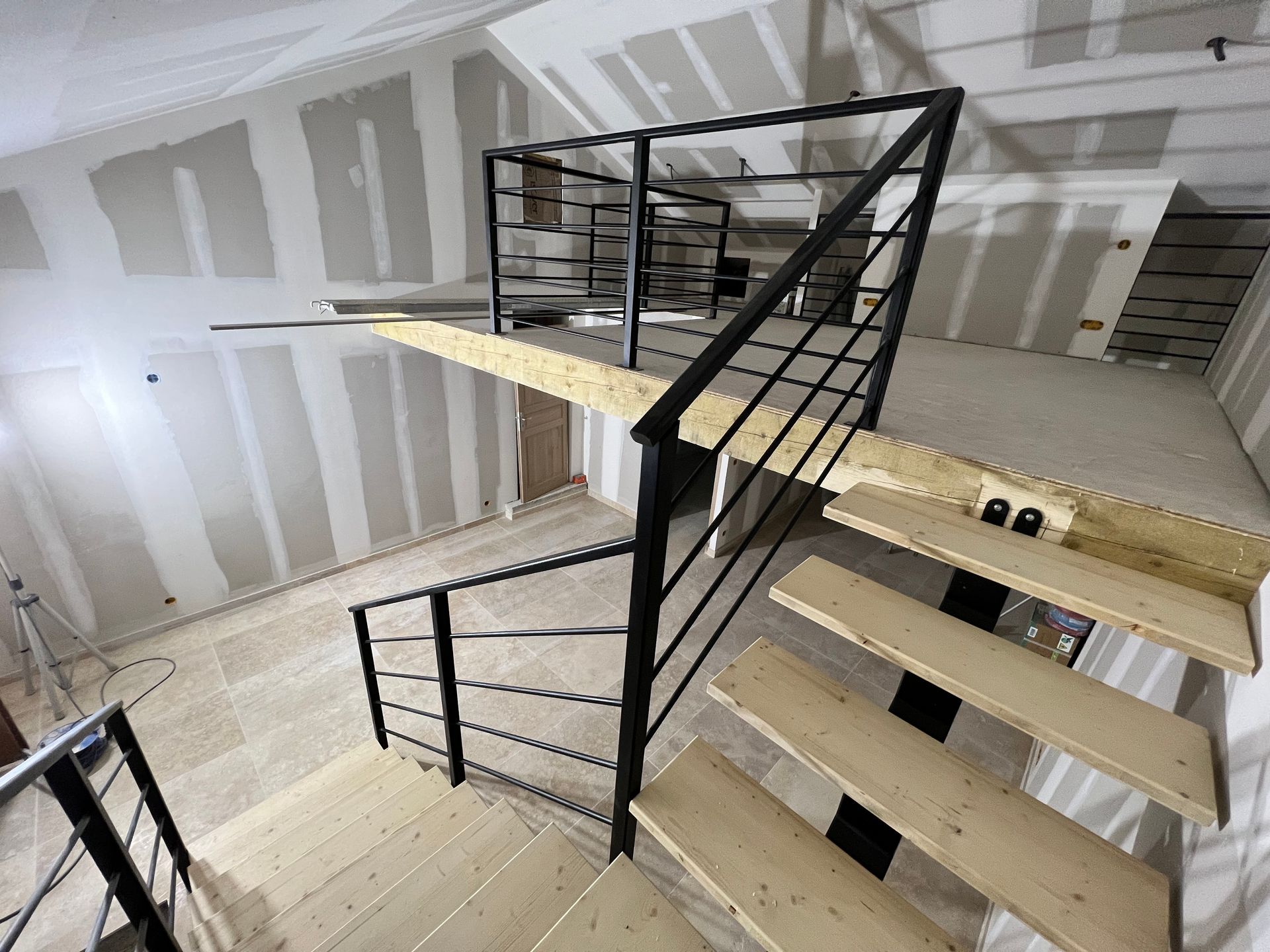 Escaliers avec palliers