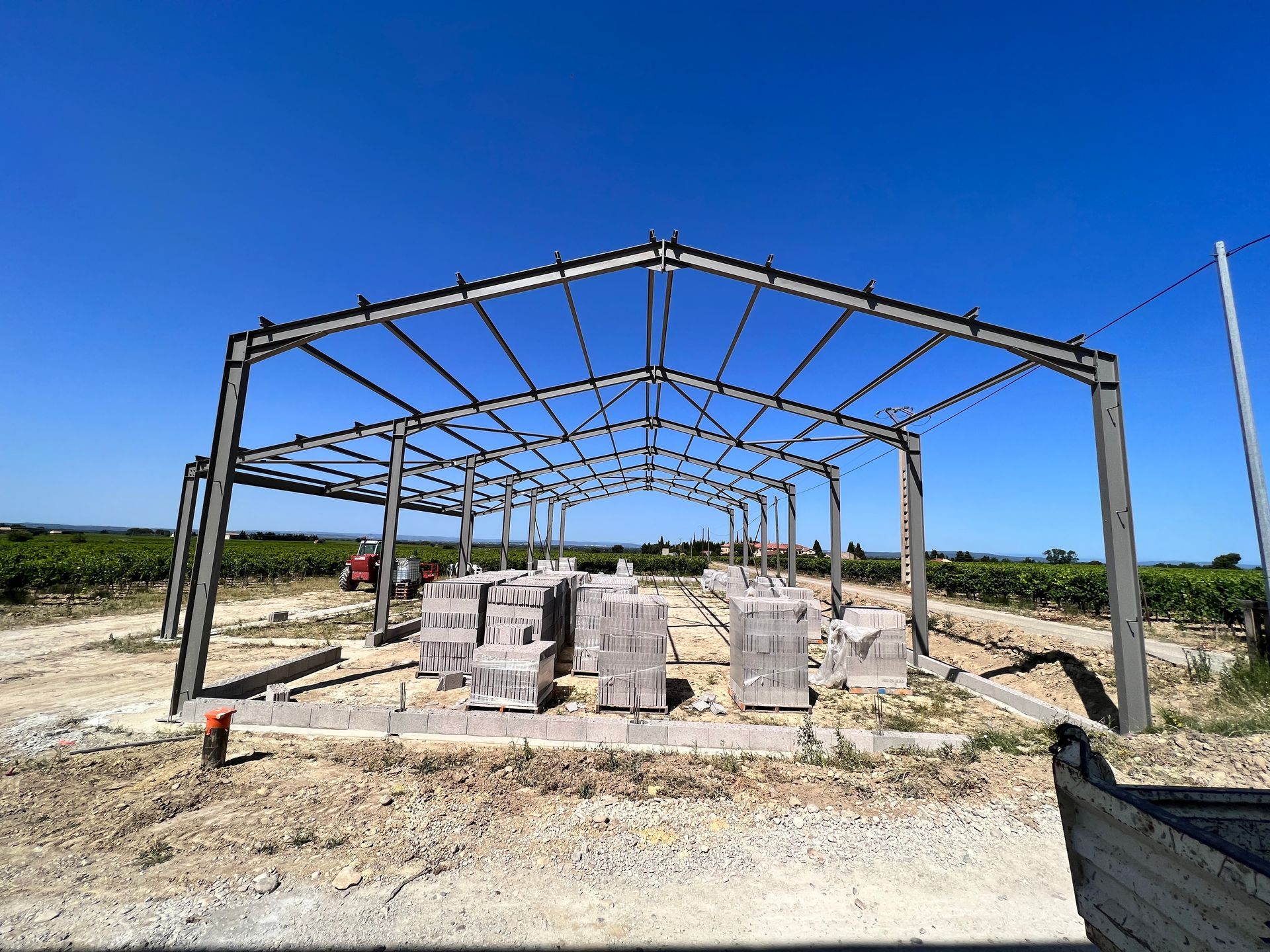Structure d'un hangar