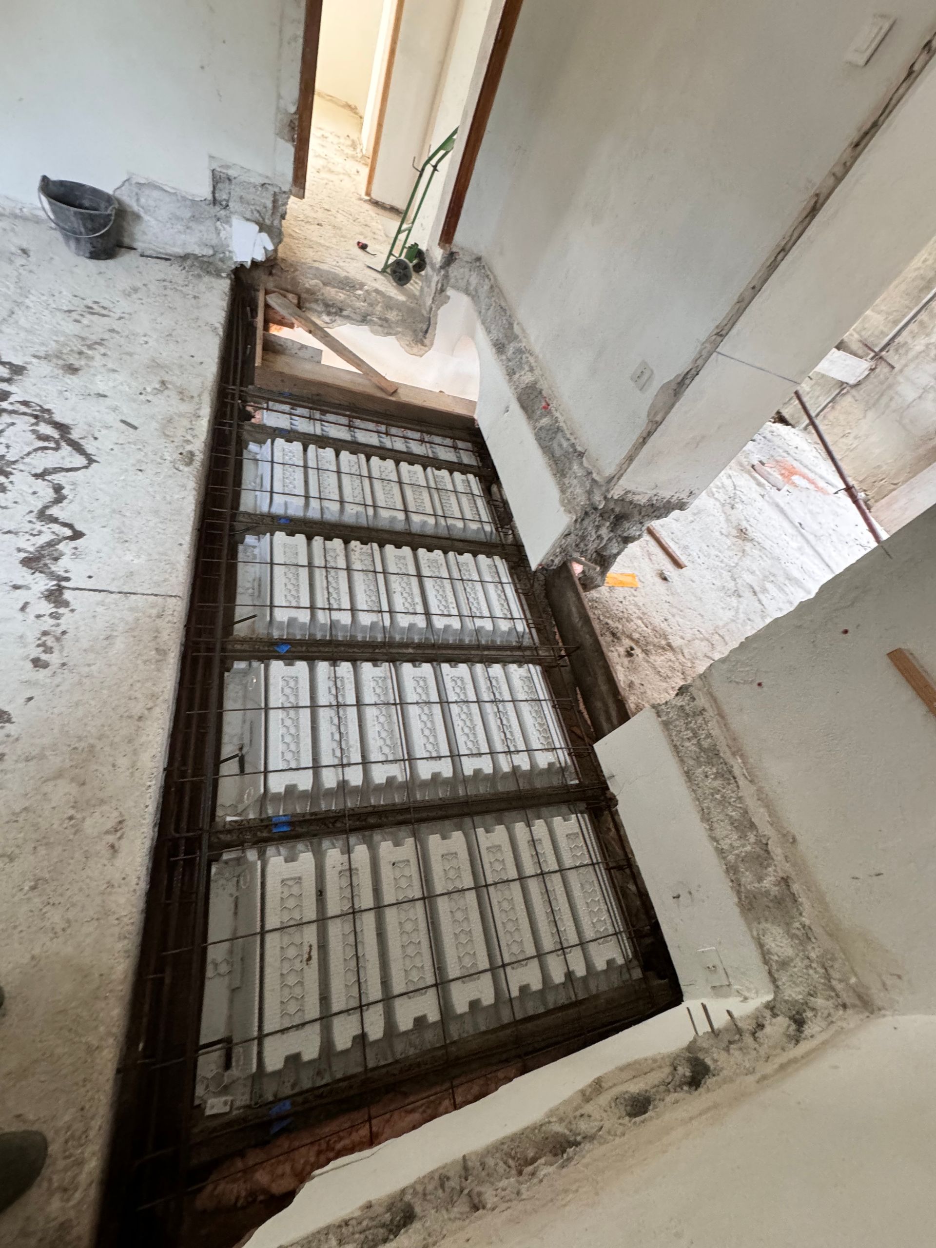 Pose du fer à béton