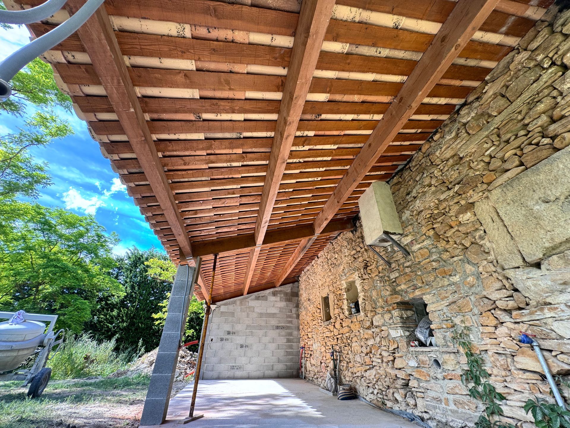 Pose d'une charpente