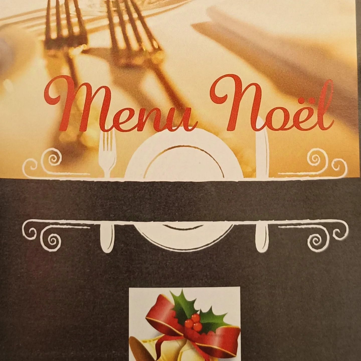 Première page menu de Noël