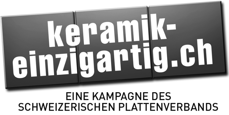keramik-einzigartig eine kampagne des schweizerischen Plattenverbands Logo