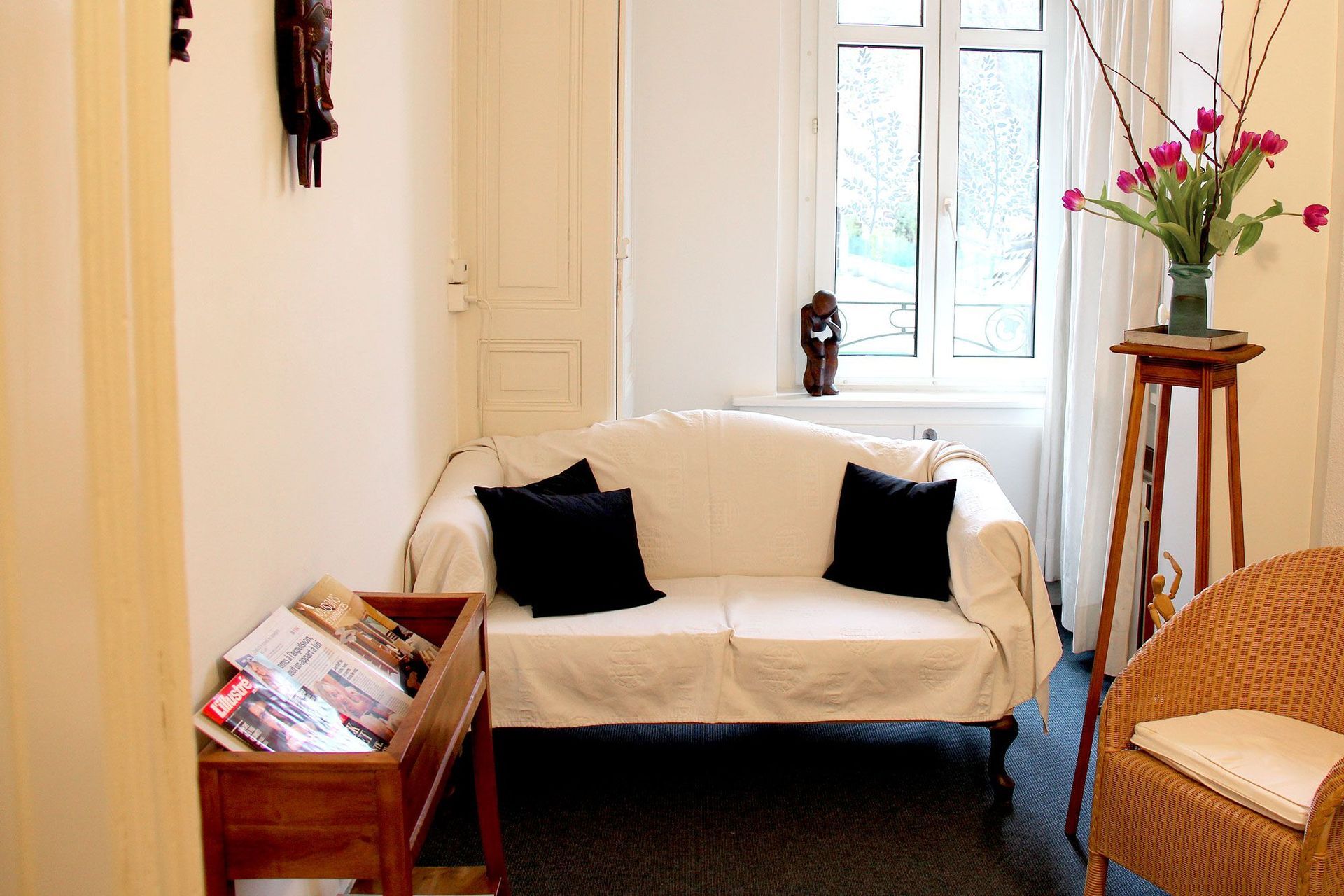 Salle d'attente du cabinet privé de psychothérapie