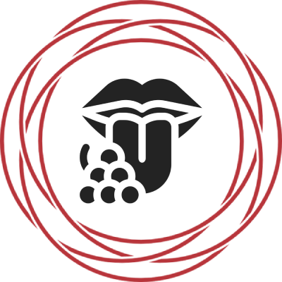 Original Oberlausitzer Baumkuchen GmbH & Co. KG - Icon Mund mit Zunge und Trauben