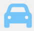 Un icono de coche azul sobre un fondo blanco.