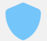 Un escudo azul sobre un fondo blanco.