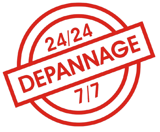 Panneau dépannage 24/24 et 7/7