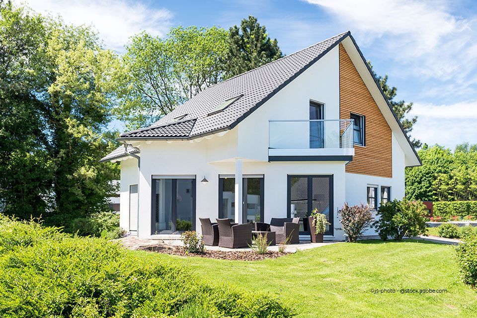 Fassadenarbeiten an einem Haus