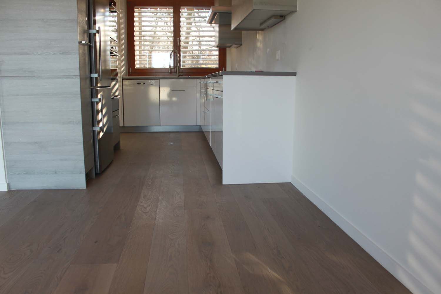 parquet dans une cuisine