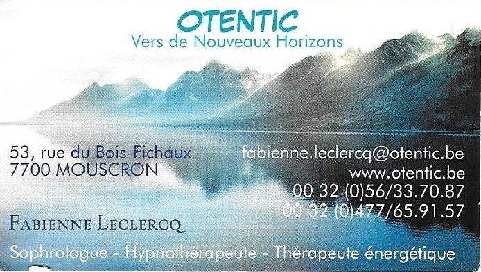 Carte de visite de Otentic, sophrologues, hypnothérapeute