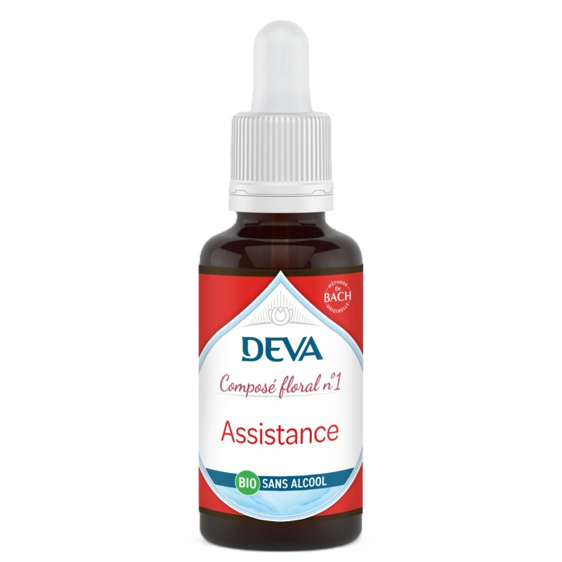 Flacon fleurs de bach assistance sans alcool du Laboratoire DEVA