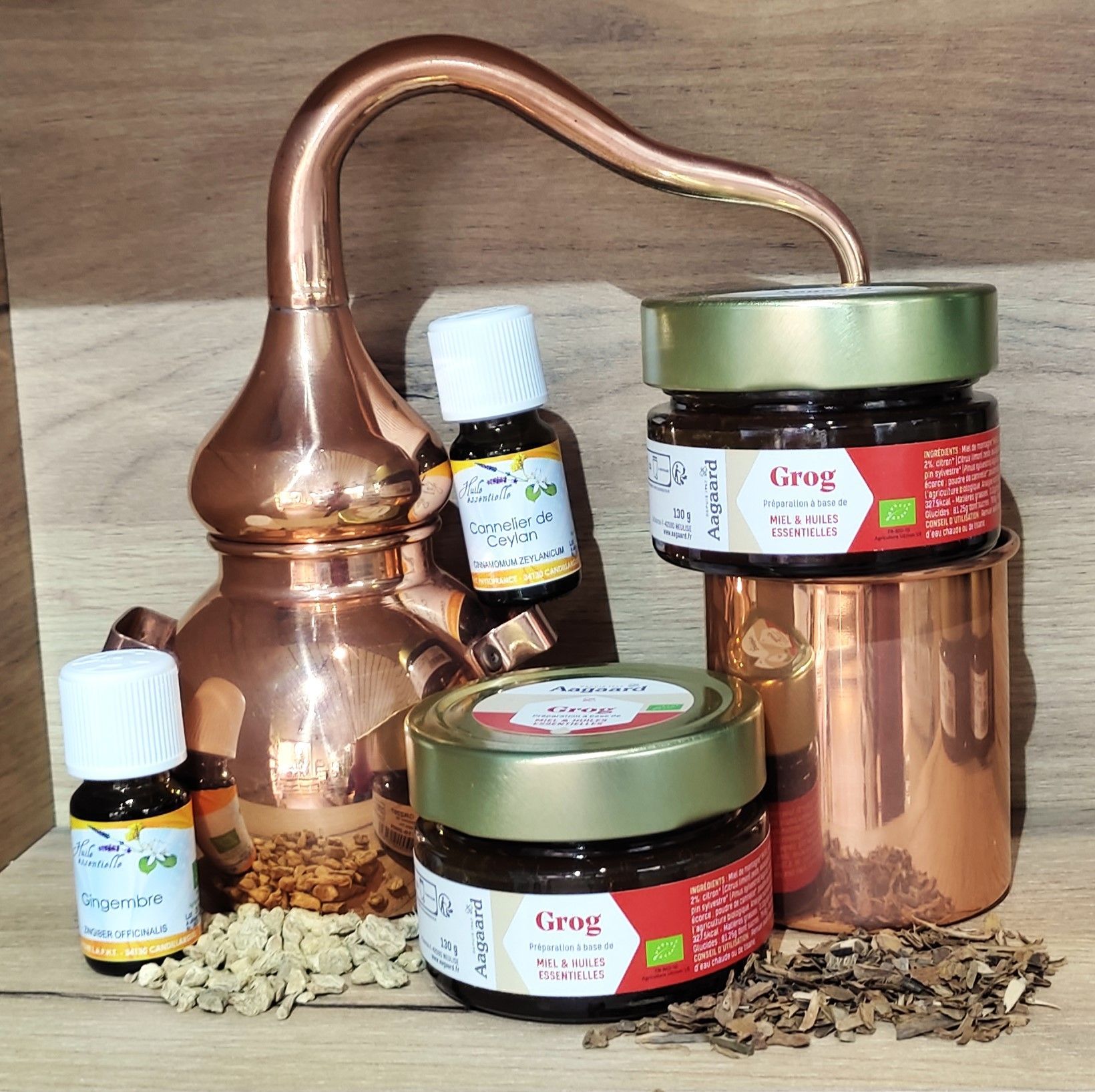huiles essentielles grog miel