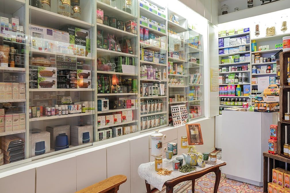 Rayon de produits dans la boutique