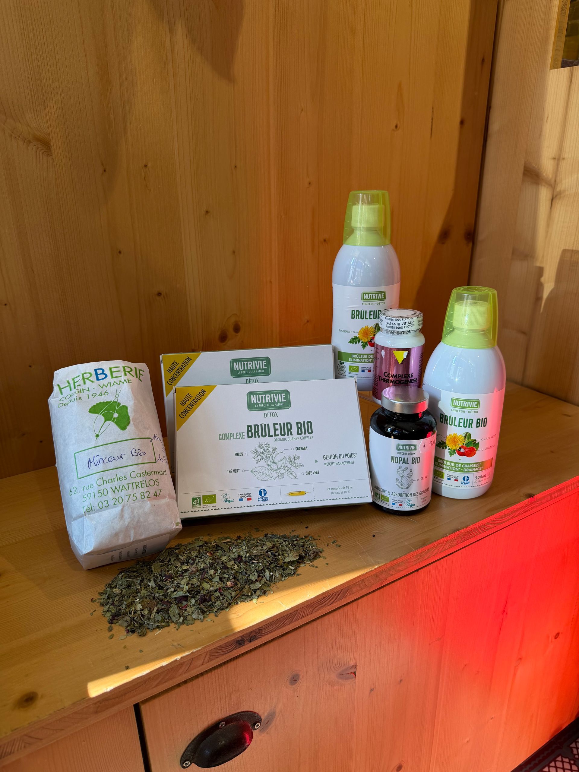 photo présentation produits brûleur en ampoule ou liquide 