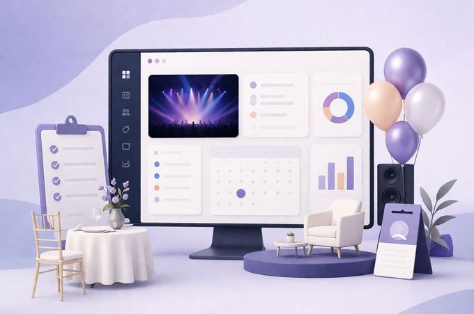 Sala de conferencias en tonos pastel 