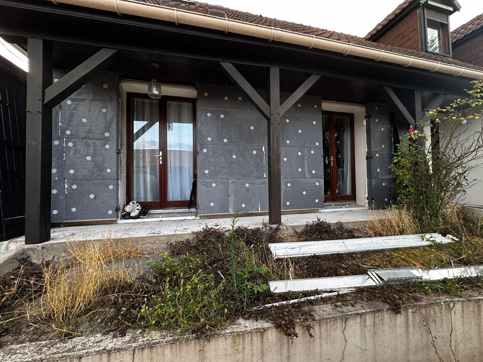 ITE d'une façade de maison