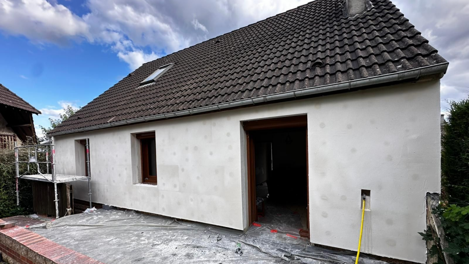 ITE polystyrène d'une maison