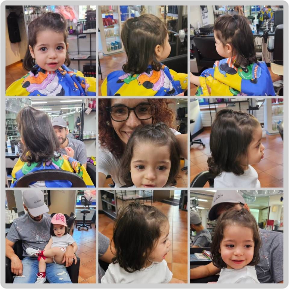 photo d'une petite fille après une coupe de cheveux chez Mille & 1 Coiffures
