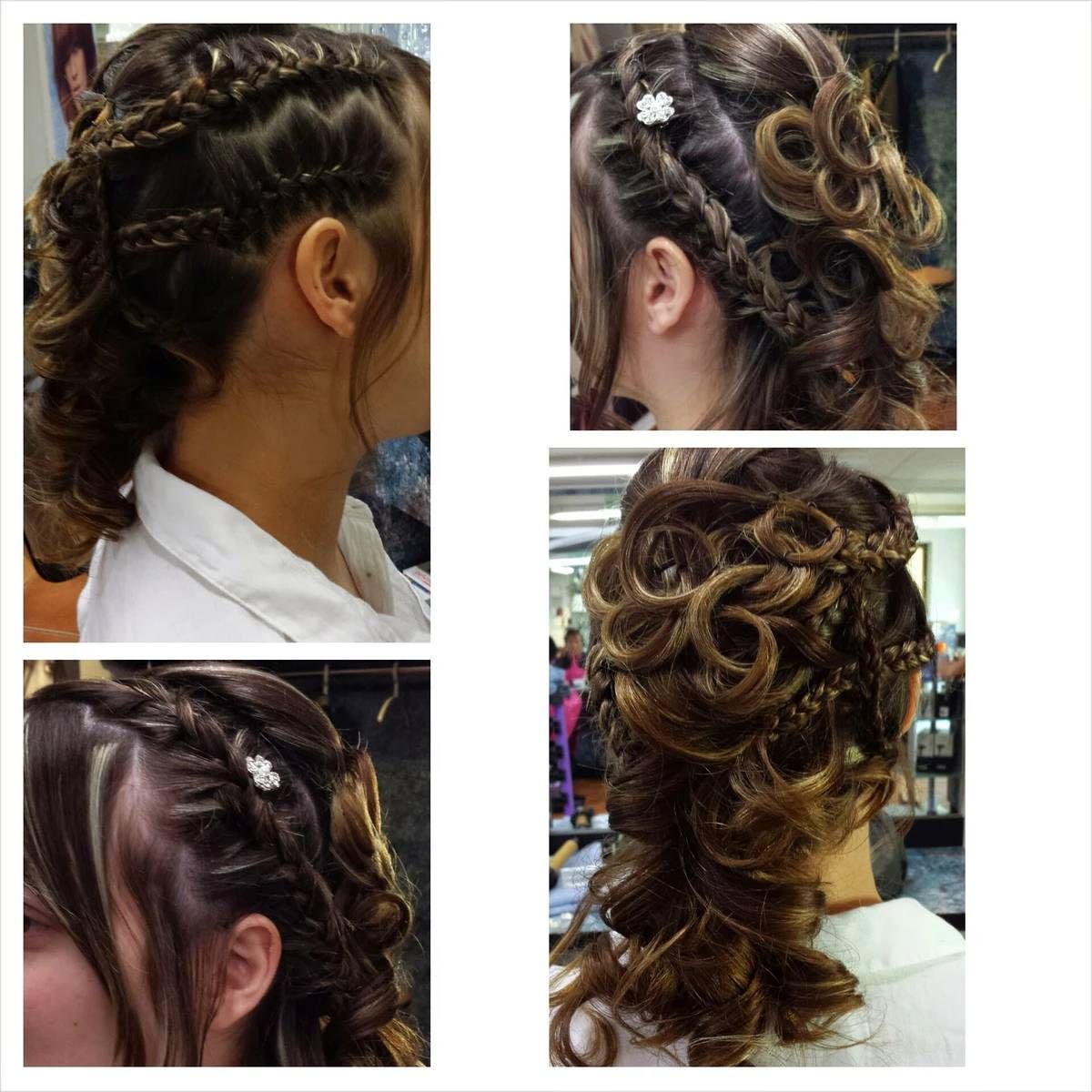 photo coupe femme avec tresse et boucles et coiffure