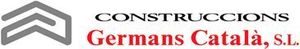 Logotipo de Construccions Germans Catal&agrave;, SL con emblema gris y texto rojo/negro