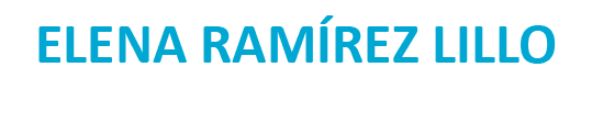 ELENA RAMÍREZ LILLO en texto turquesa.