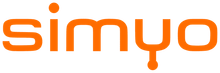 El logotipo de Simyo es naranja sobre un fondo blanco.