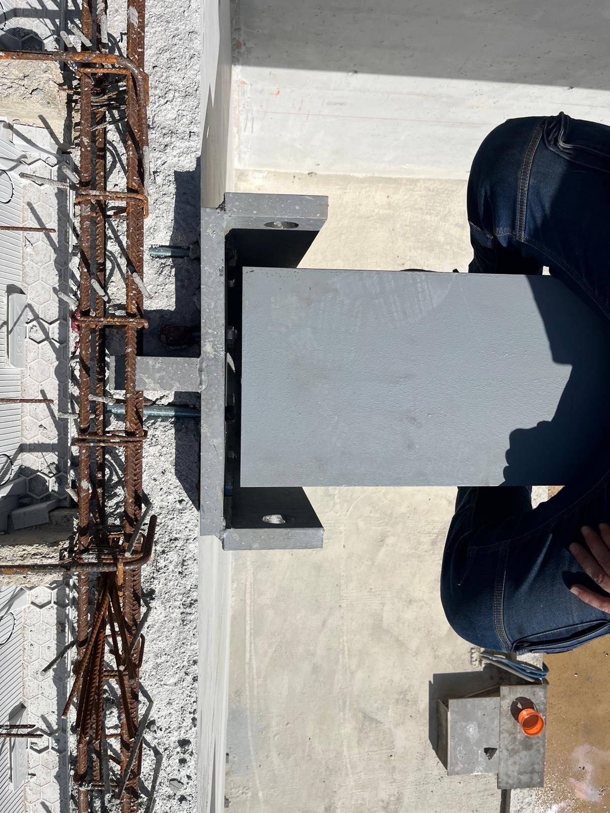 Installation de poutre vue du dessus