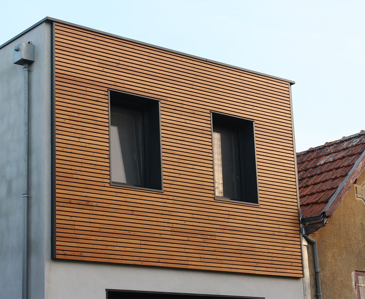 Bardage en bois d'une maison individuelle