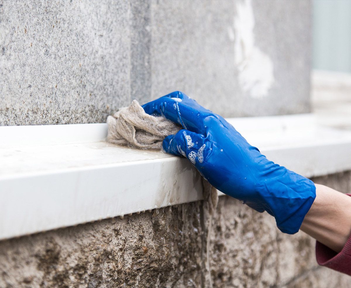 Nettoyage d'un élément de façade