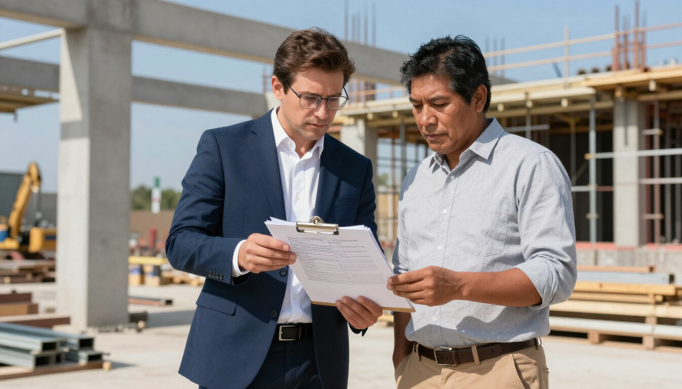 Interior de la clínica Playfisio; logotipo verde en la pared, paneles de madera, silla y mesa.