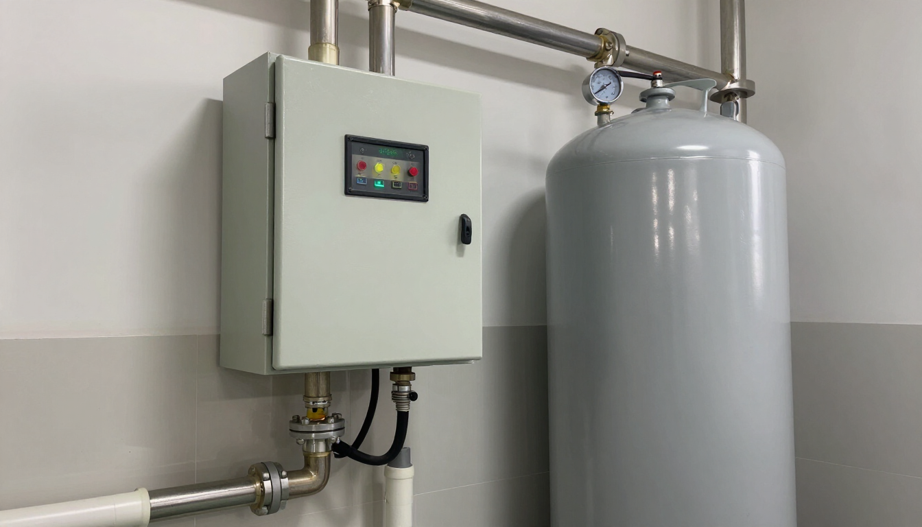 Interior de la clínica Playfisio; logotipo verde en la pared, paneles de madera, silla y mesa.