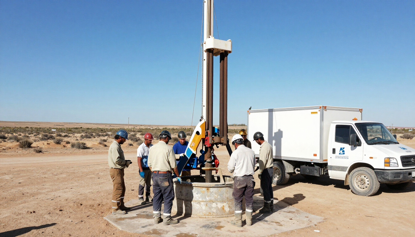Interior de la clínica Playfisio; logotipo verde en la pared, paneles de madera, silla y mesa.