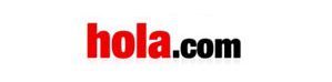 Un logotipo de hola.com rojo y negro sobre un fondo blanco
