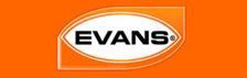 El logotipo de Evans está sobre un fondo naranja.