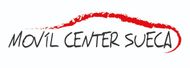 Logotipo negro y rojo con el texto &laquo;MOVIL CENTER SUECA&raquo; sobre fondo blanco