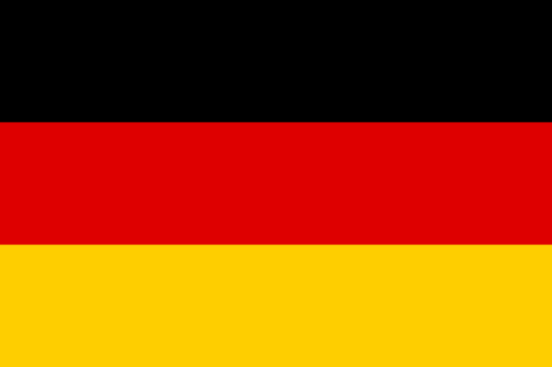 Die Flagge Deutschlands ist rot, schwarz und gelb.